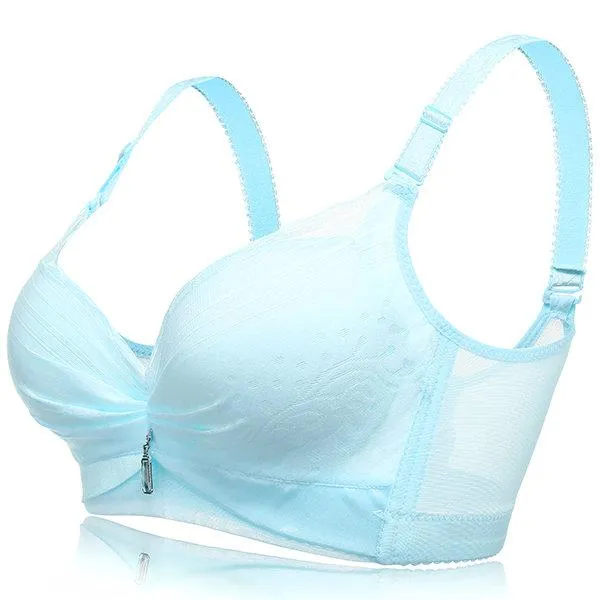 Sexy Push Up Lace-trim Lightly Lined Breathable Gather Bras