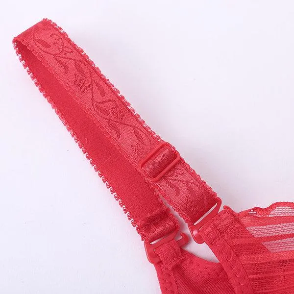 Sexy Push Up Lace-trim Lightly Lined Breathable Gather Bras