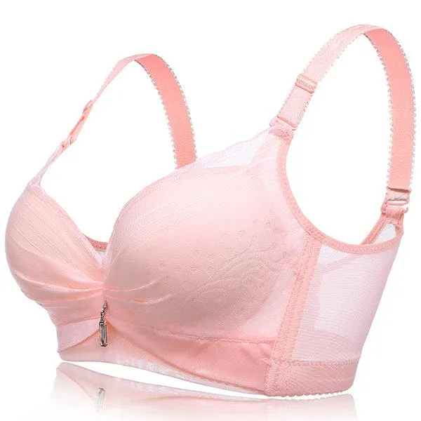 Sexy Push Up Lace-trim Lightly Lined Breathable Gather Bras