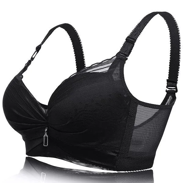 Sexy Push Up Lace-trim Lightly Lined Breathable Gather Bras