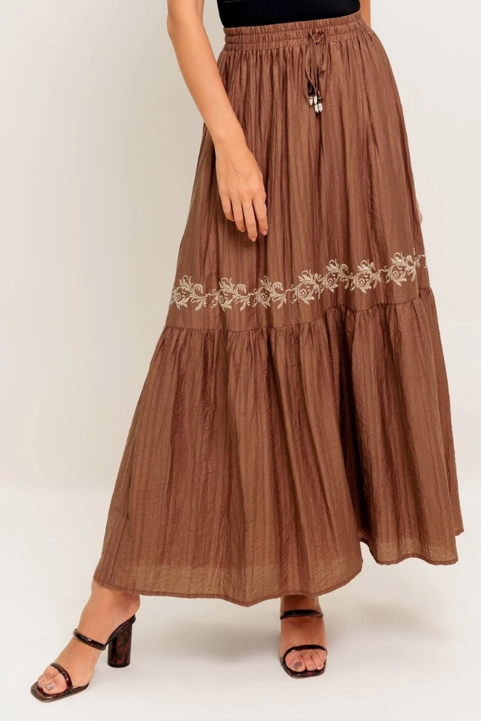 Everyday Look Limited Quantity Eliza Embroiderd Maxi Skirt
