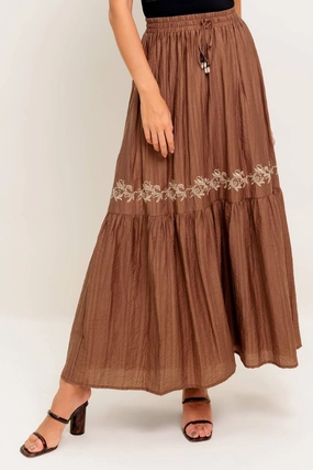 Everyday Look Limited Quantity Eliza Embroiderd Maxi Skirt
