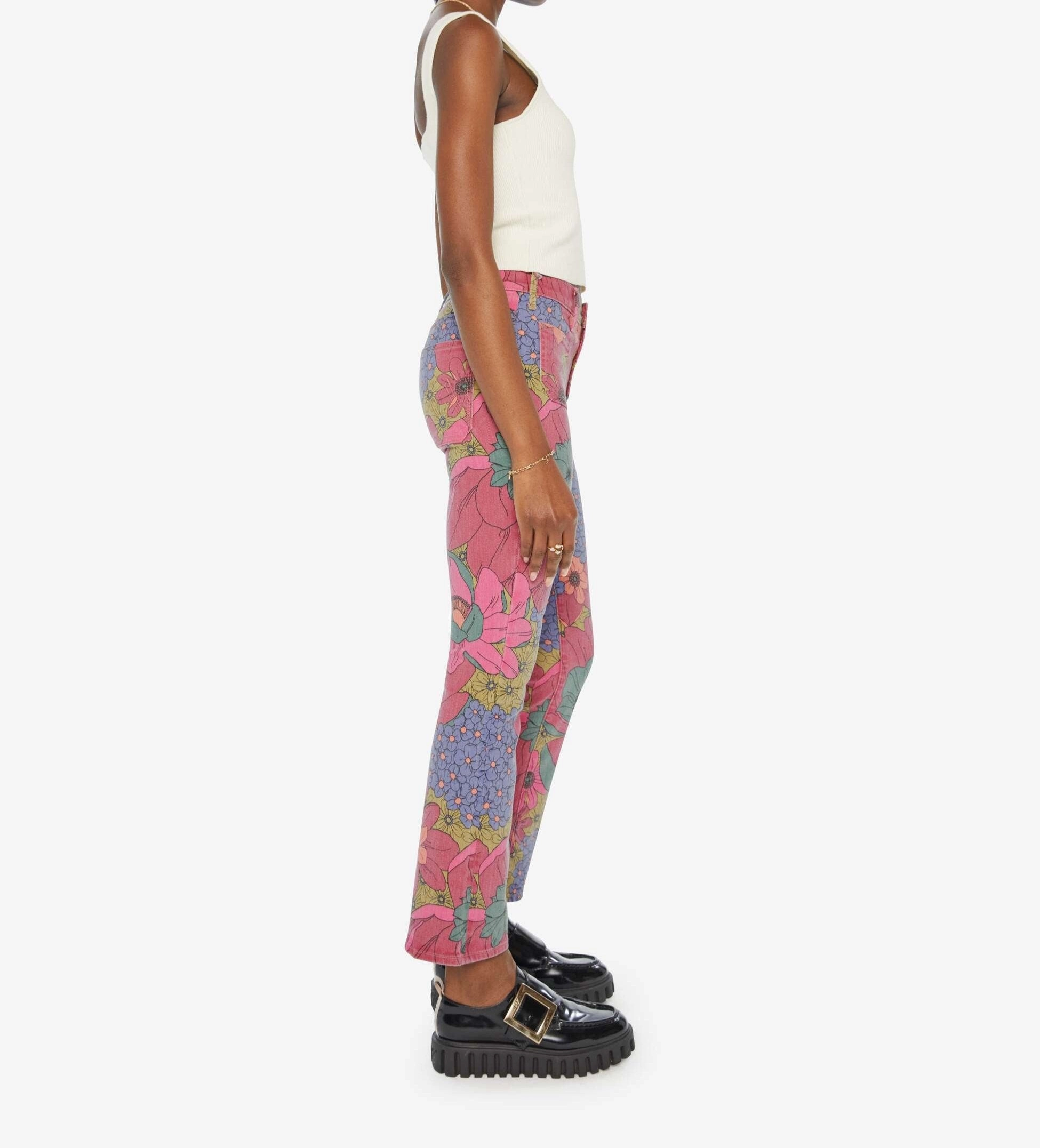 Patch Pocket Insider Flood in Psychic Floral Neutral Mood Stone Wash Finish