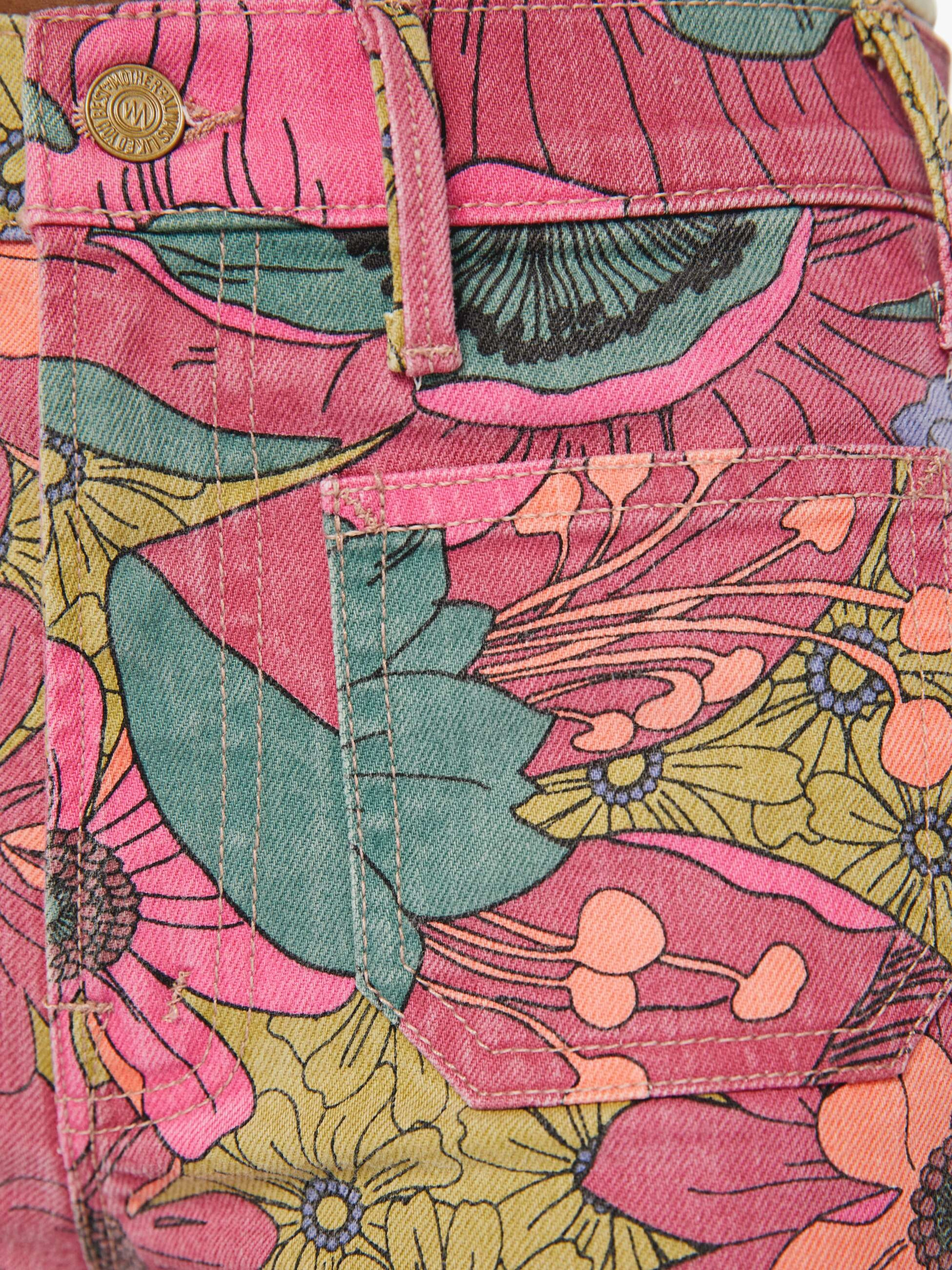 Stylish Adult Fashion Chic Appearance Patch Pocket Insider Flood in Psychic Floral
