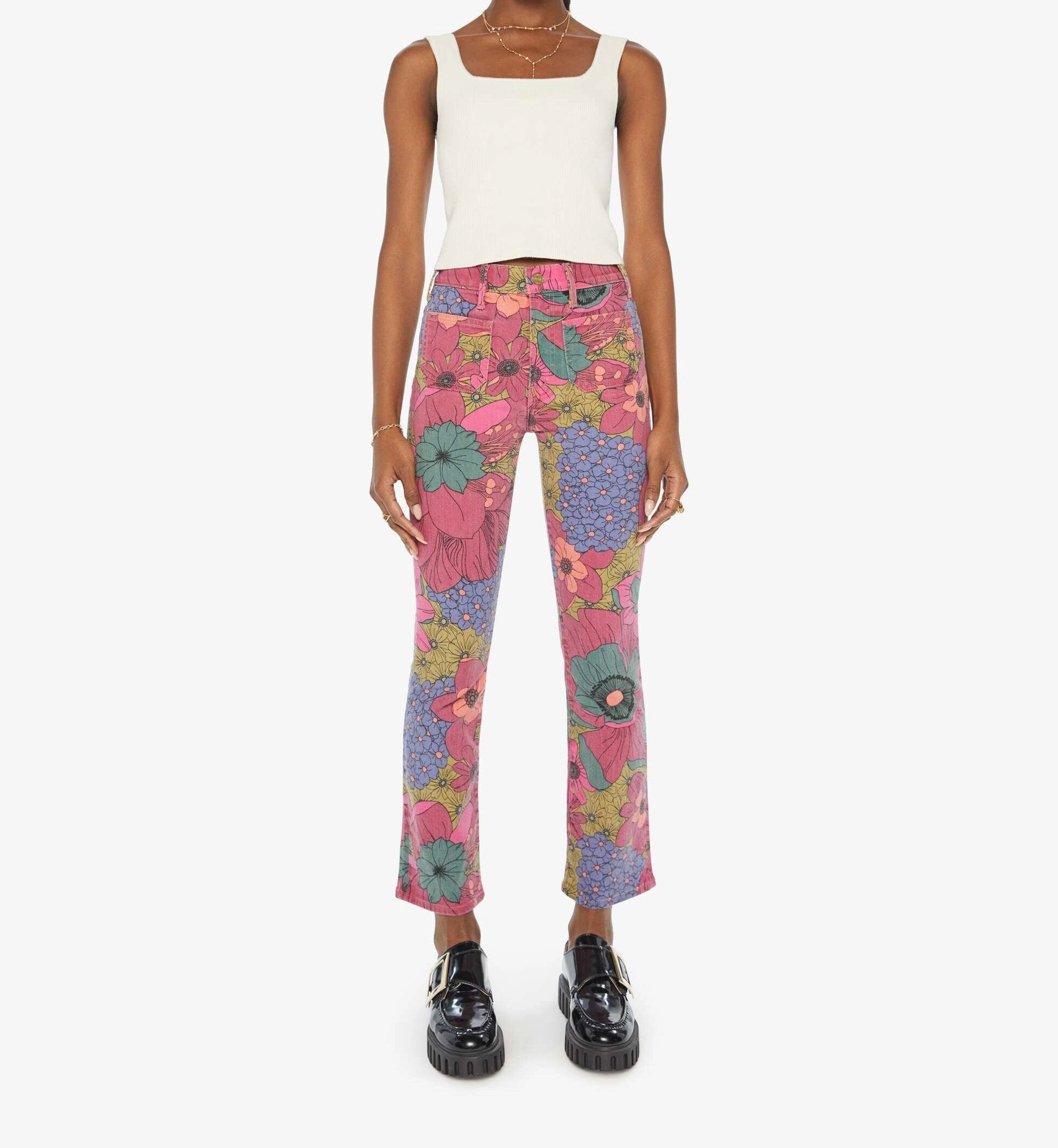 Patch Pocket Insider Flood in Psychic Floral Garment Washed Softness