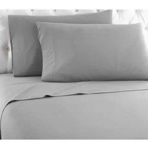 Shavel Micro Flannel Quality Sheet Set - Cal King Flat/Fitted Sheet 108x110/84x72x18" 2-Pillowcase 21x40" - Greystone.