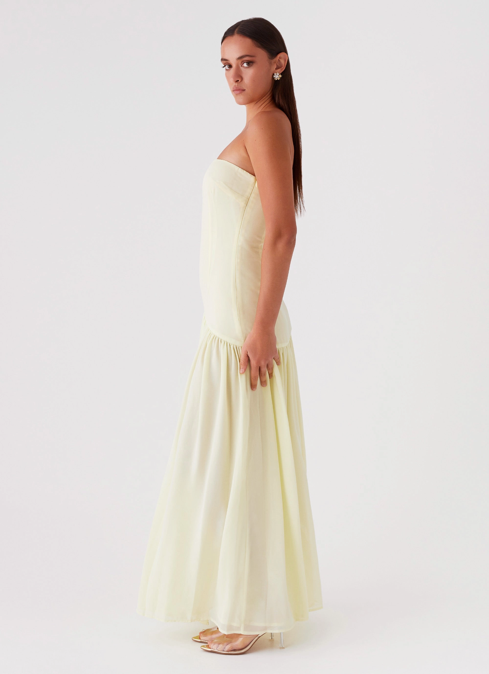 Eden Strapless Maxi Dress - Yellow Timeless Style Wear
