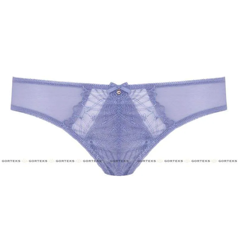 Sheer Embroidered Lace Thong Panty Gorteks Aspen
