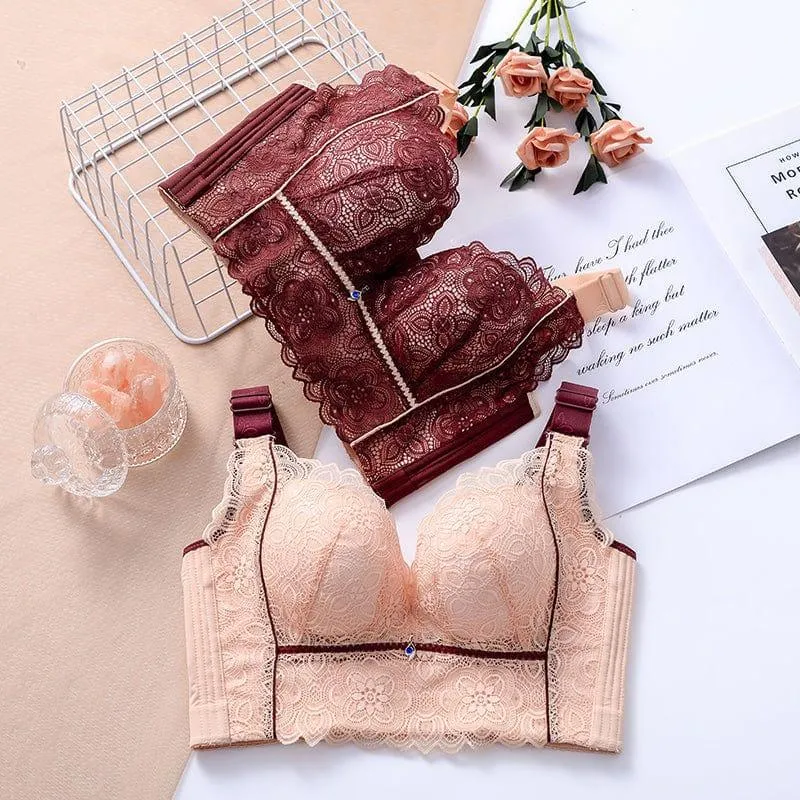 Shesways®"Hide Back Fat" Floral Lace Bustier Bra