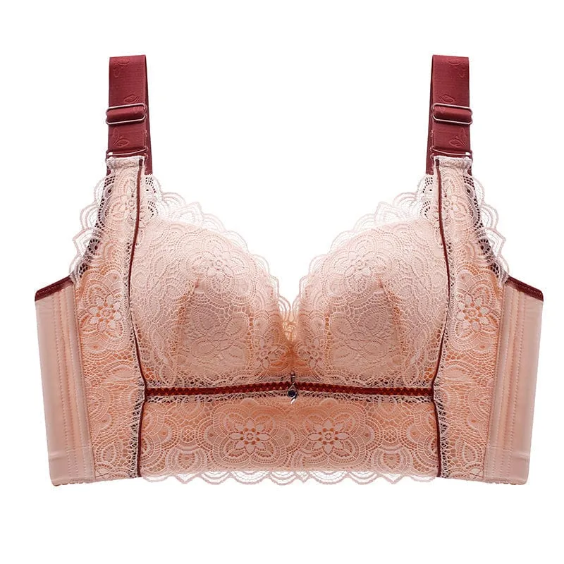 Shesways®"Hide Back Fat" Floral Lace Bustier Bra