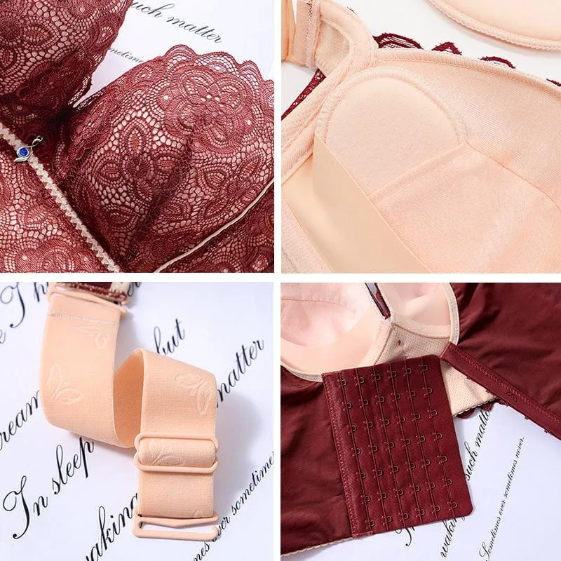 Shesways®"Hide Back Fat" Floral Lace Bustier Bra
