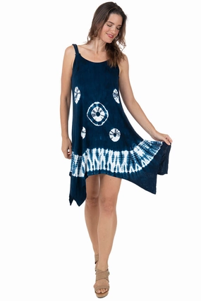 Simple Form Chill Base Shibori Braided Strap Swing Dress