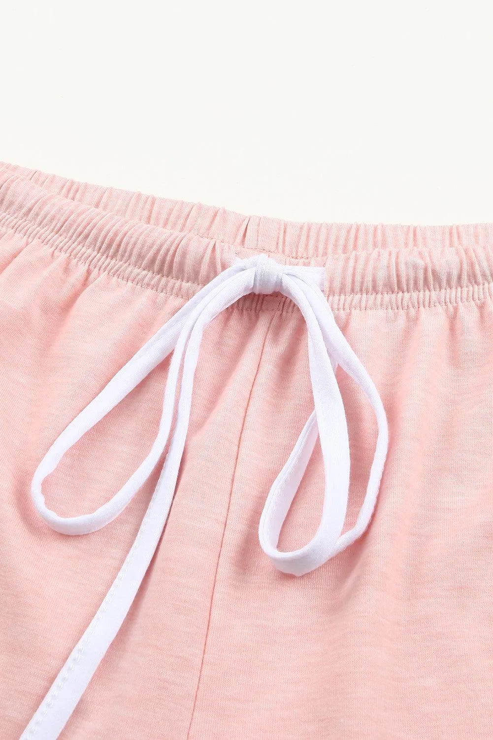 Shirt and Drawstring Shorts Loungewear Set