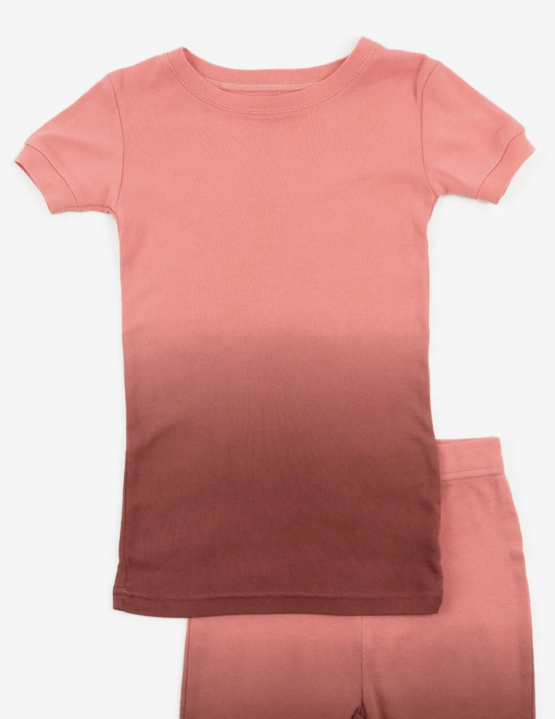 Short Sleeve Ombré Tie Dye Cotton Pajamas