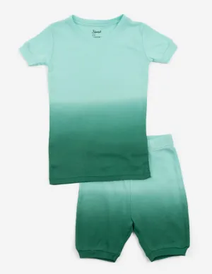 Short Sleeve Ombré Tie Dye Cotton Pajamas