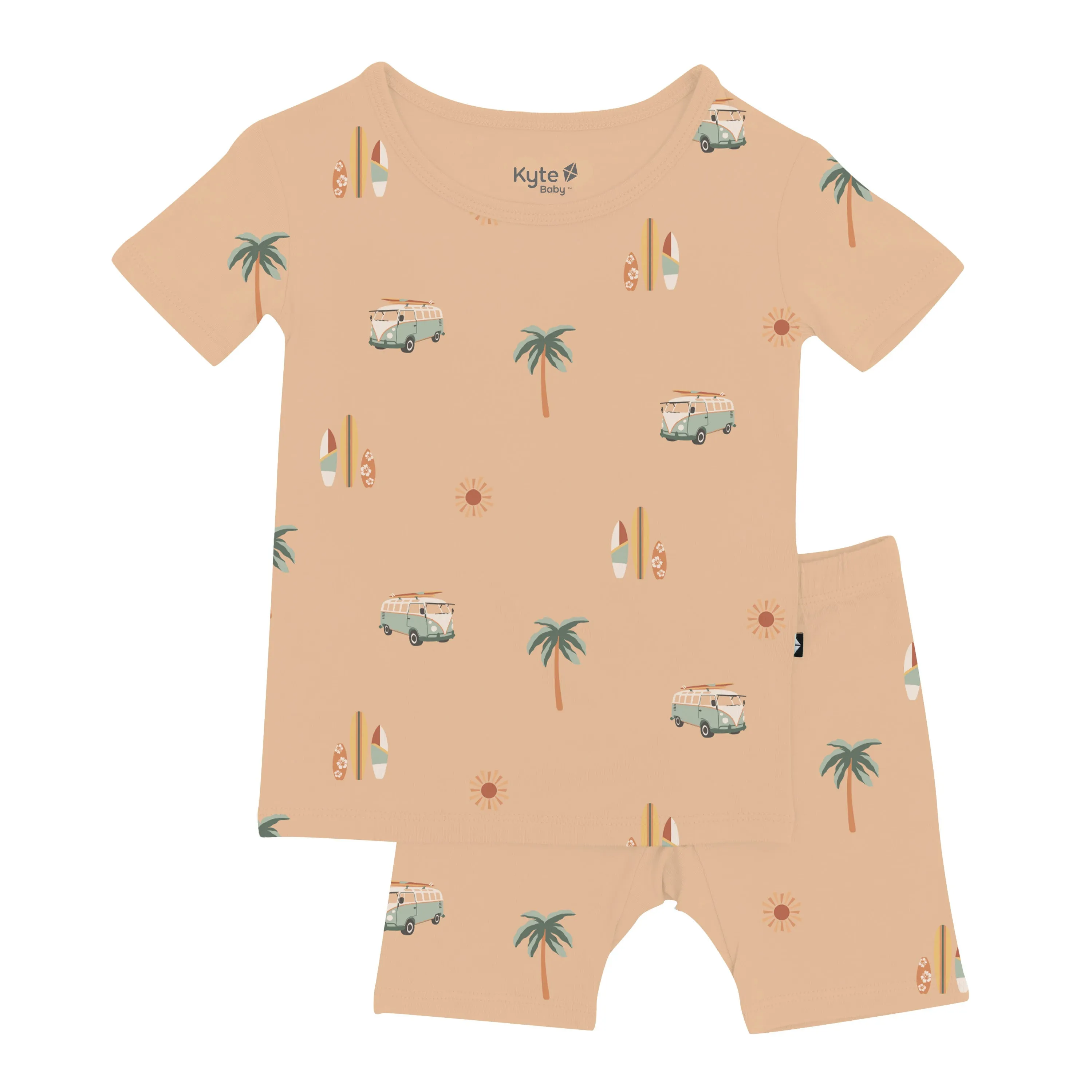 Short Sleeve Pajamas in Surf