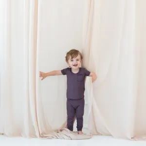 Short Sleeve with Pants Pajamas in Currant