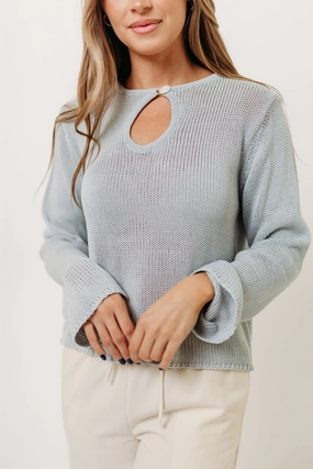 Anti Pilling Fabric Tala Sweater in Light Blue