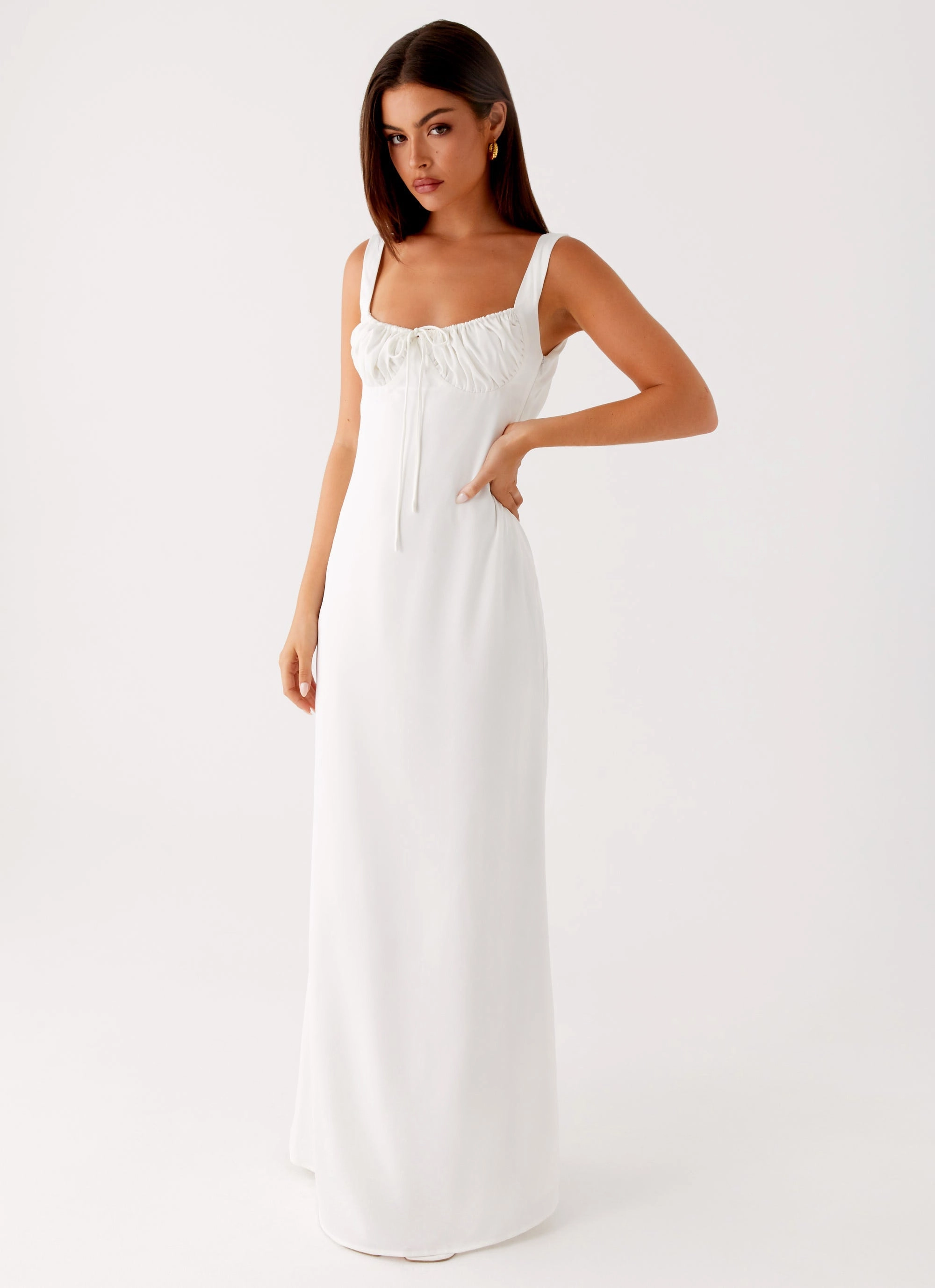 Fall Fashion Smart Shape Shyla Maxi Dress - Ivory