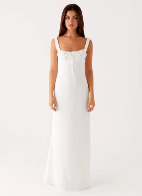 Shyla Maxi Dress - Ivory Chic and Flattering Fall Go
