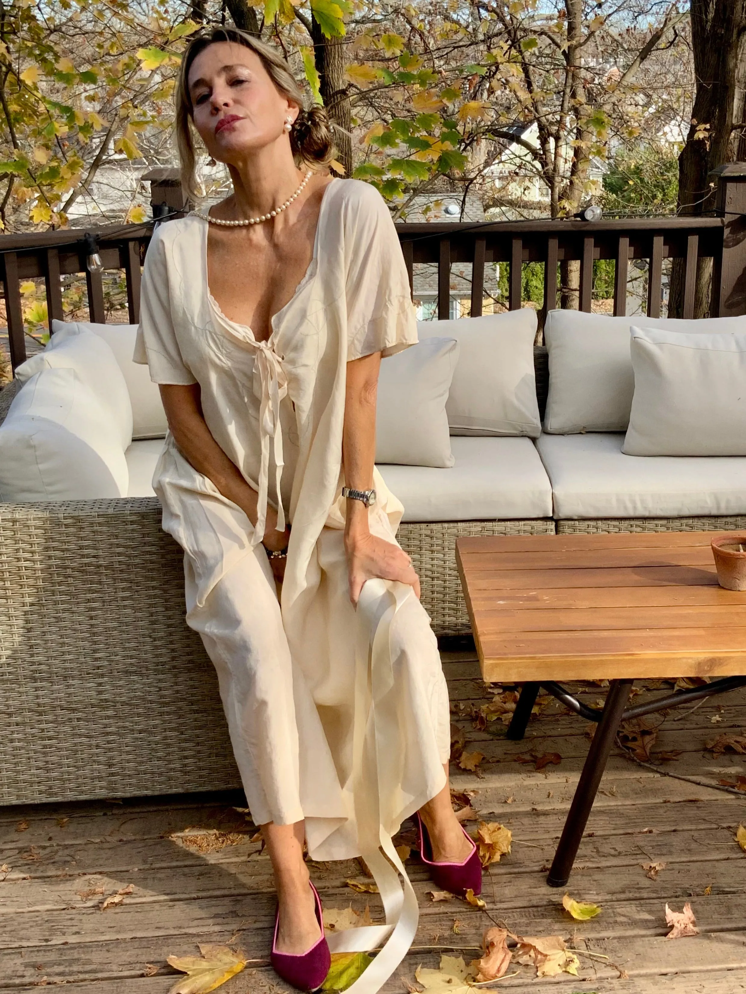 Silk Nightgown / Dress - 20s