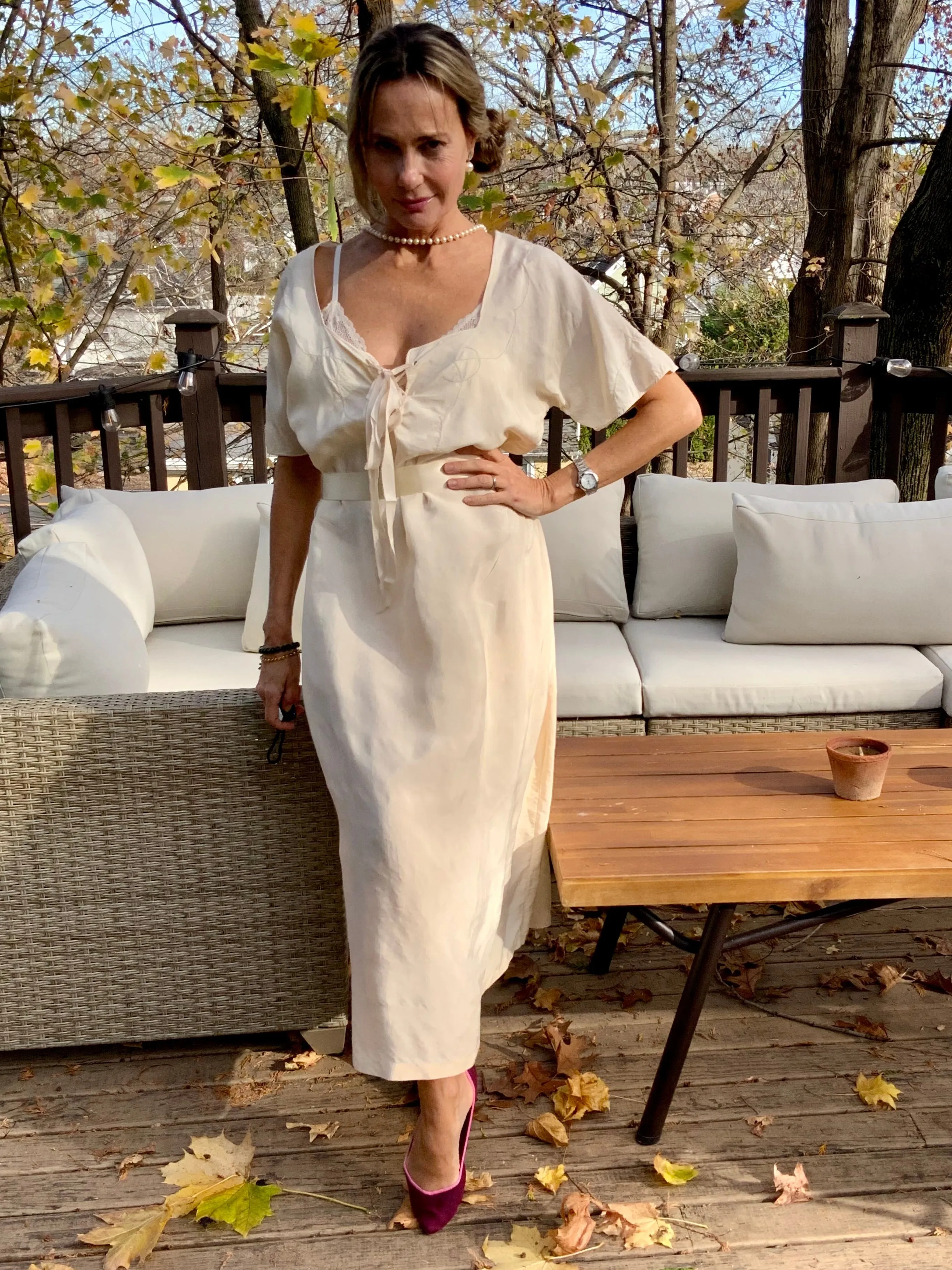 Silk Nightgown / Dress - 20s