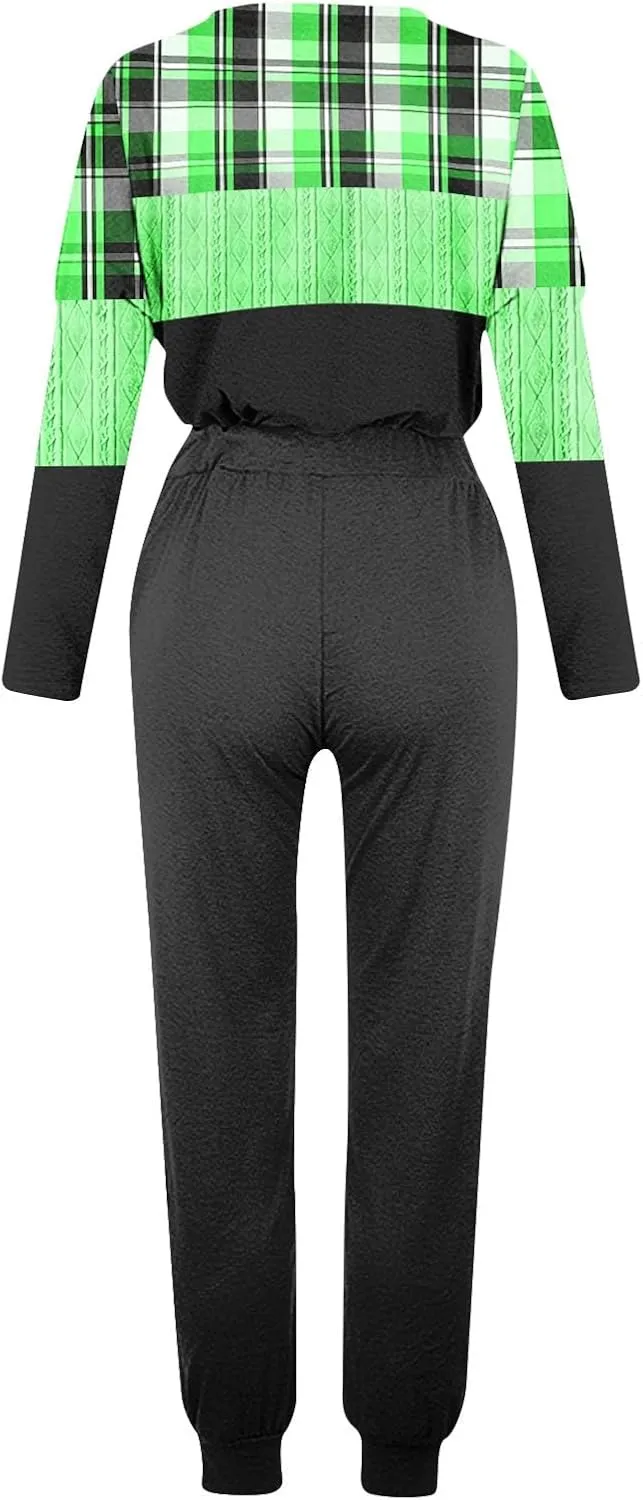 Silk Satin Pajamas Set Women Women's Two Outfit Long Sleeve Crewneck Pullover Tops and Long Pants Tracksuit Camisole