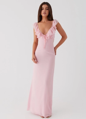 Waist-Cinching Silvie Maxi Dress - Pink