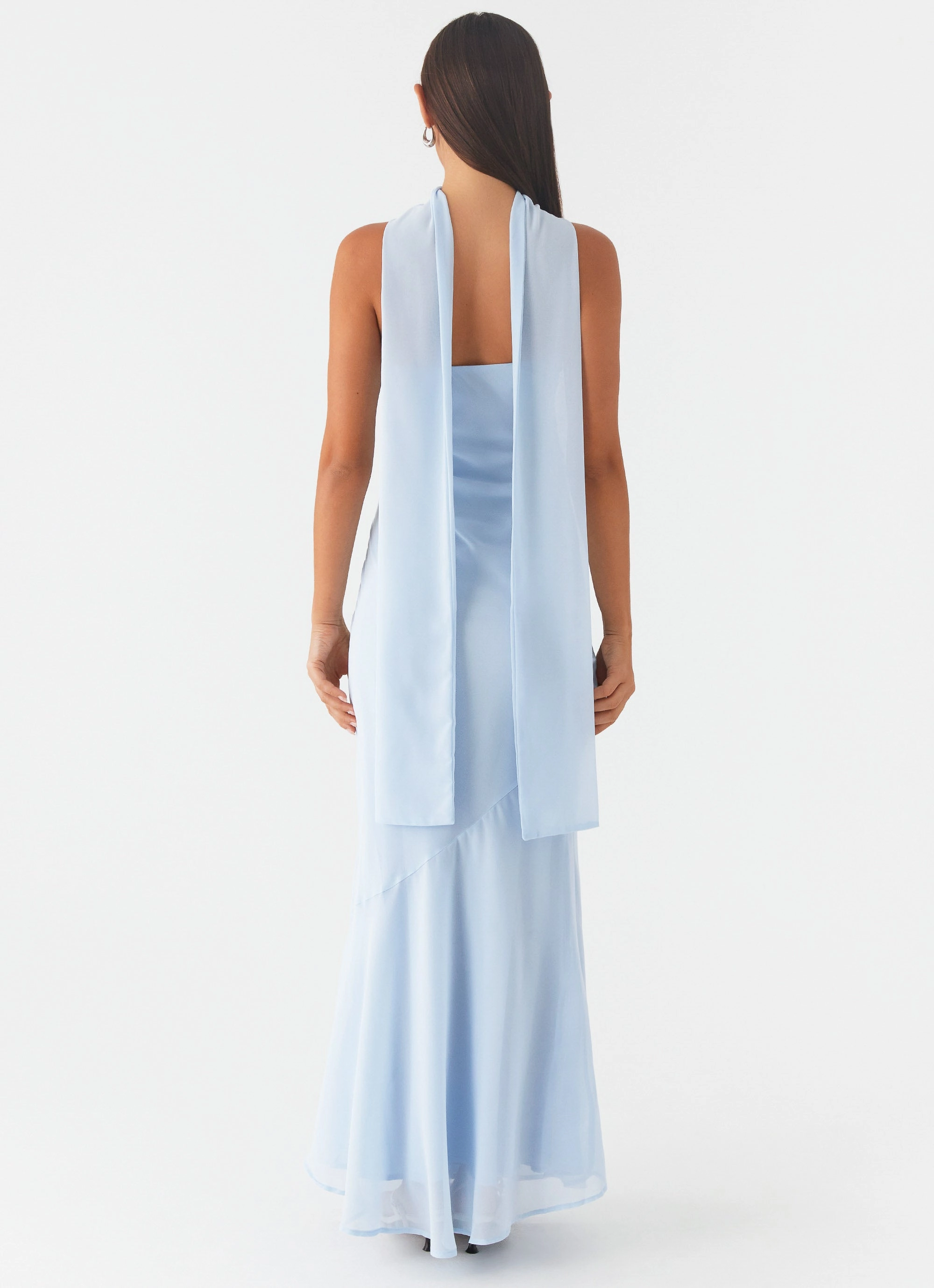 Under The Pagoda Maxi Dress - Blue Boxy-Style