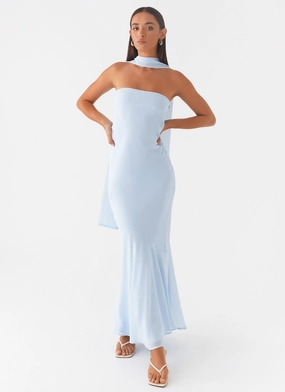 Under The Pagoda Maxi Dress - Blue All Gender Exclusive-Design