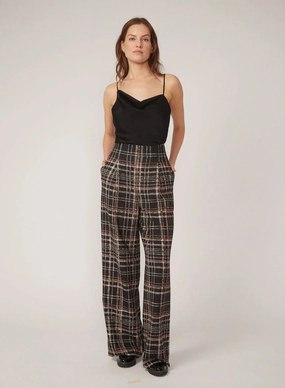 Effortless Comfort Performance Ready Milena Pant in Black Plaid