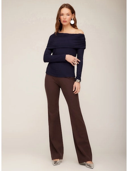 Perfect Layer Flexible Comfort Wear Bootcut Pants in Navy