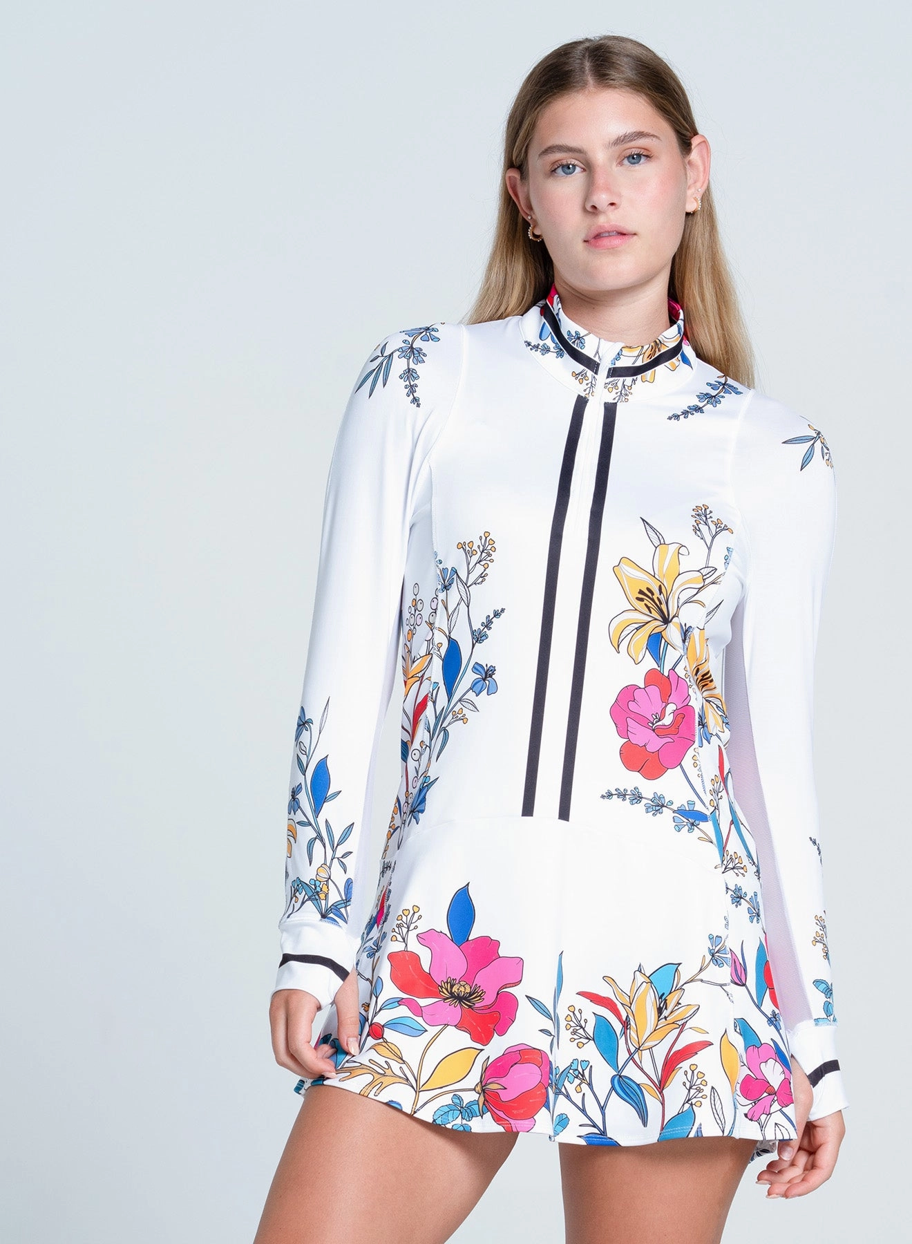 Minimalist-Trend Shine Skin Lucky Bloom Dress