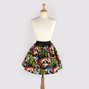 Subtle Detail Pinup Hollywood Monsters A-line pleated Skirt #S-AP712