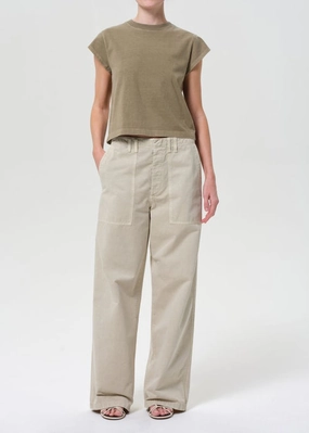Adjustable Fit Tapered leg Yuna Pant in Pumine