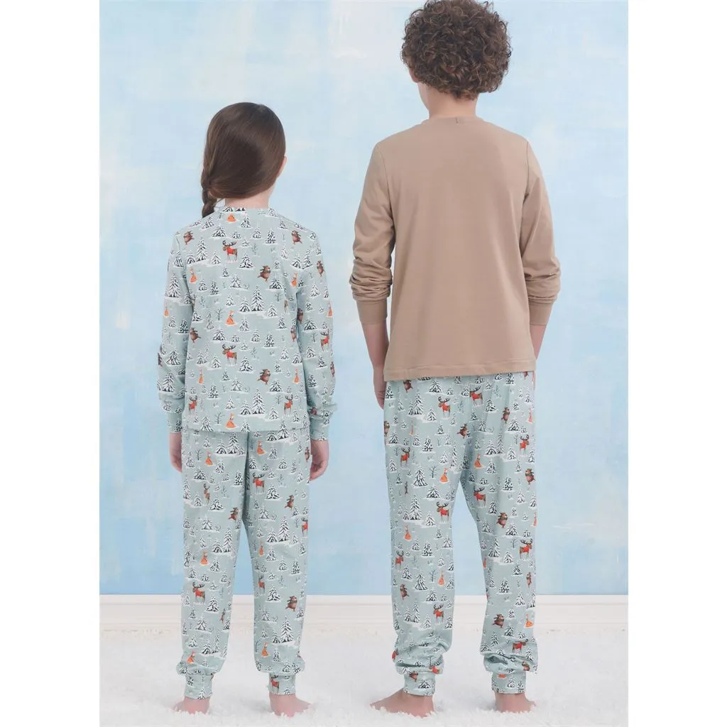 Simplicity Sewing Pattern S9861 Children's, Teens' and Adults' Knit Loungewear