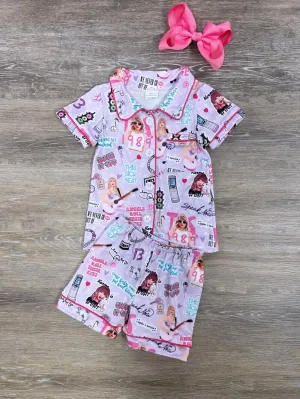 Singer on Tour Girls Summer Pajama Set