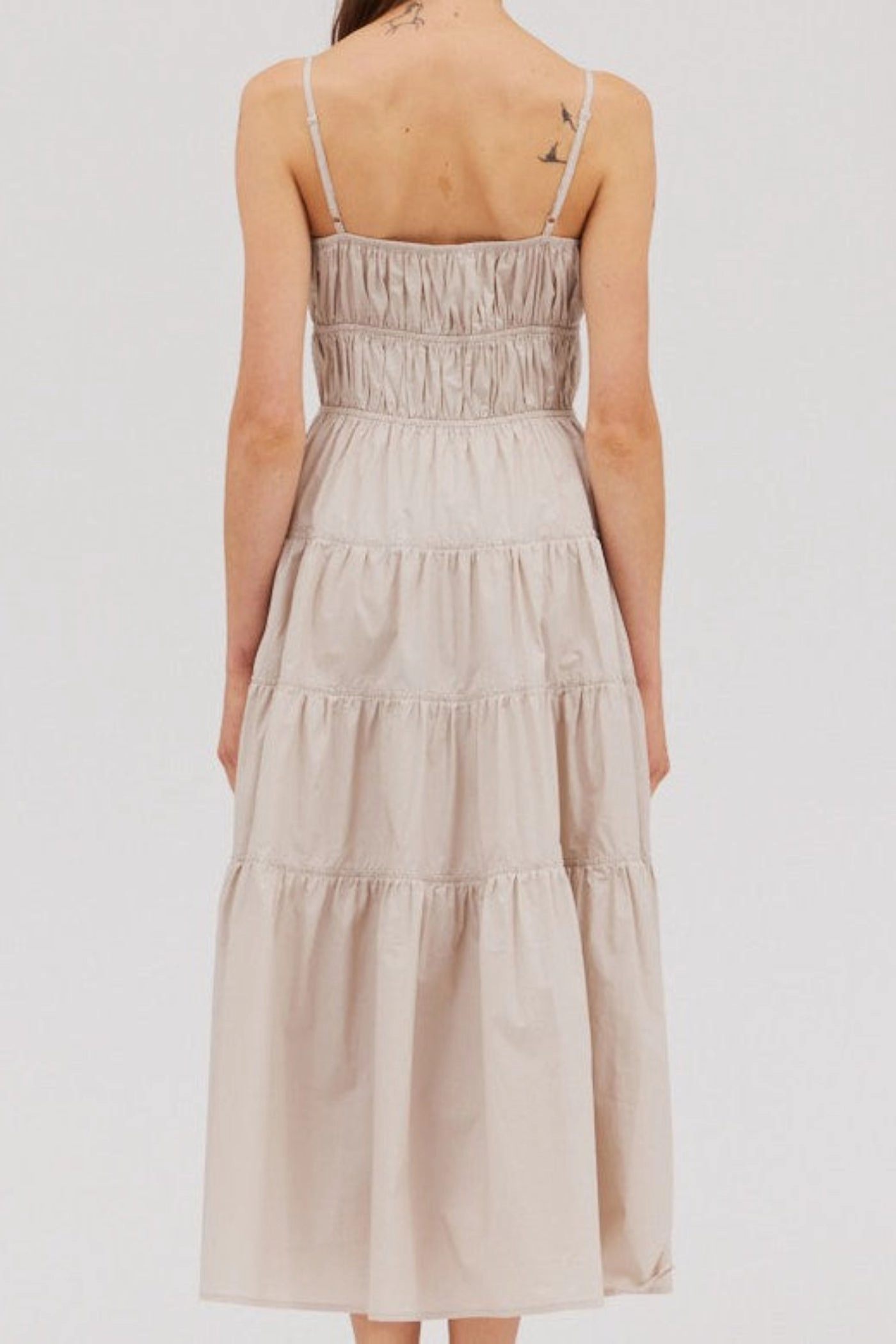 Light Cloud MORGAN TIERED MIDI DRESS