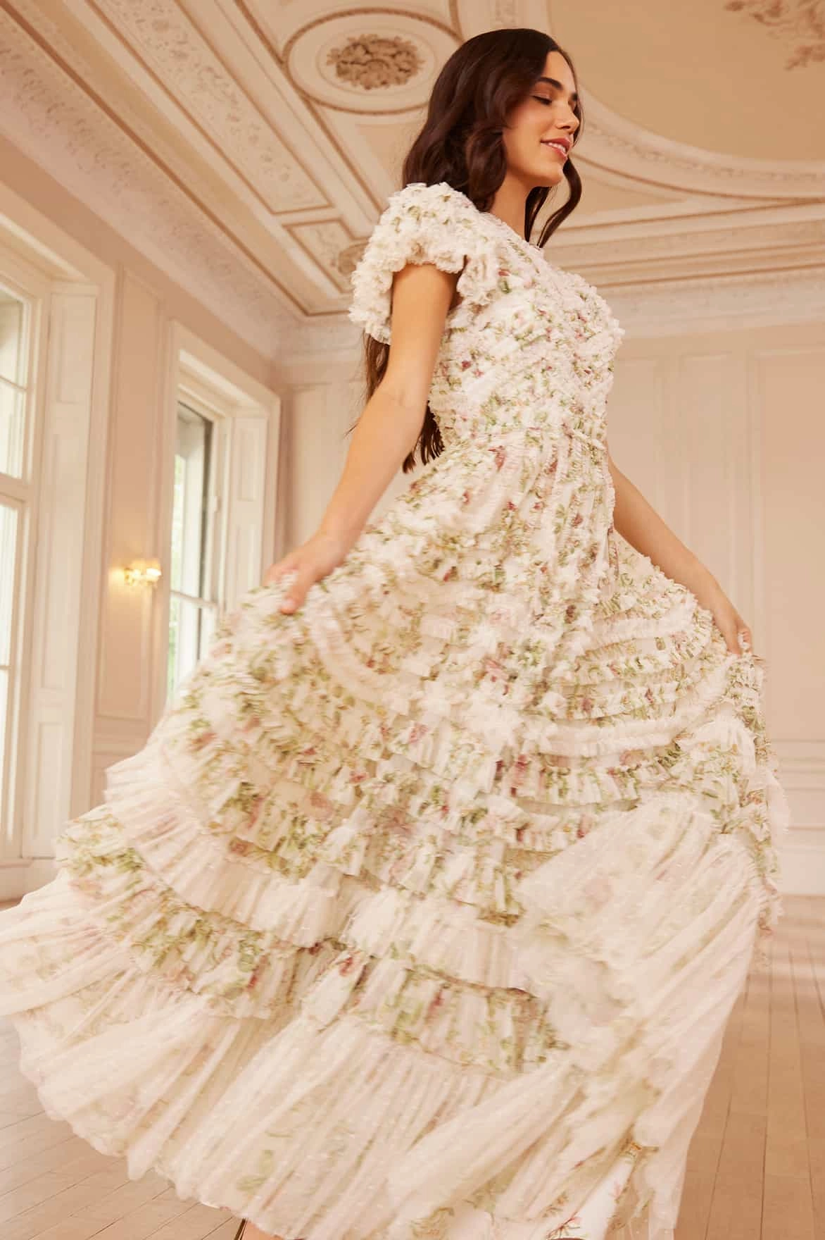 Colette's La Vie En Rose Round Neck Short Sleeve Gown Dress for brunch