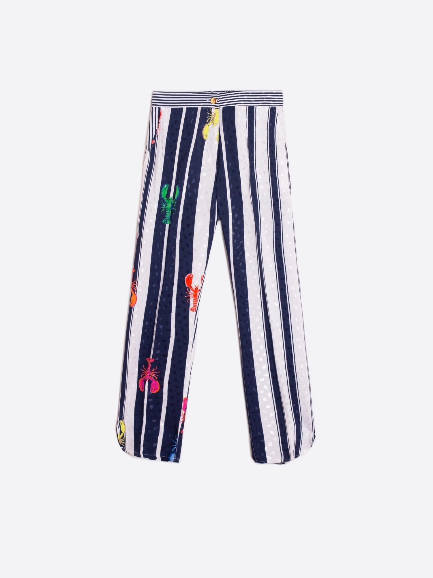 Ornella Pant in Patchwork Print Tailored Wear clean look