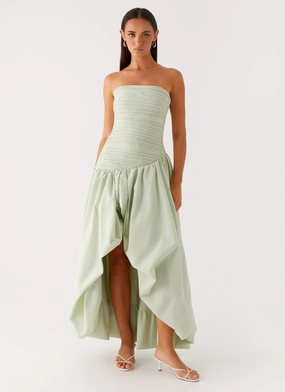 Misa Bubble Maxi Dress - Mint Sporty Look