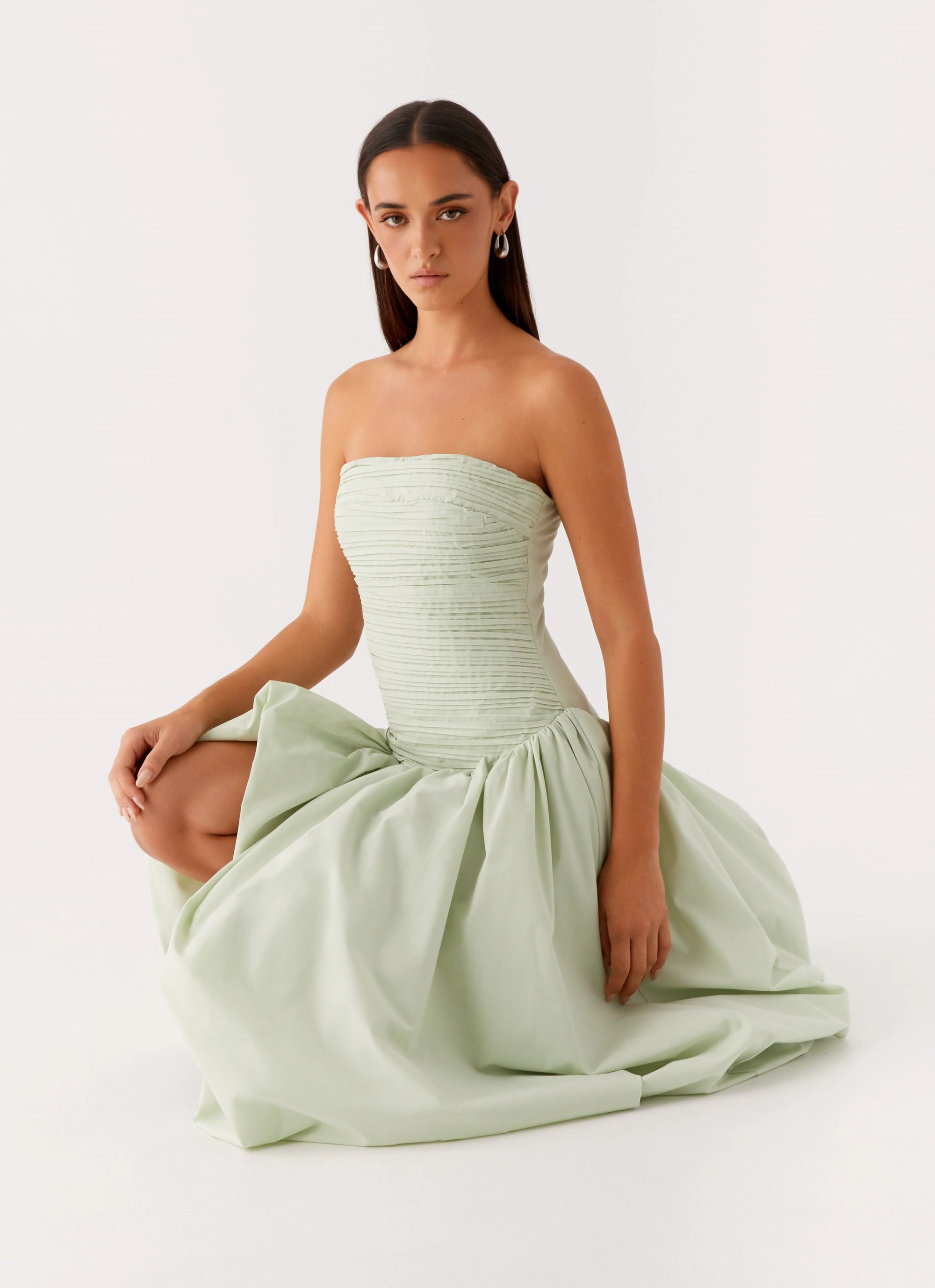 Misa Bubble Maxi Dress - Mint Happy Scent Trend Focused