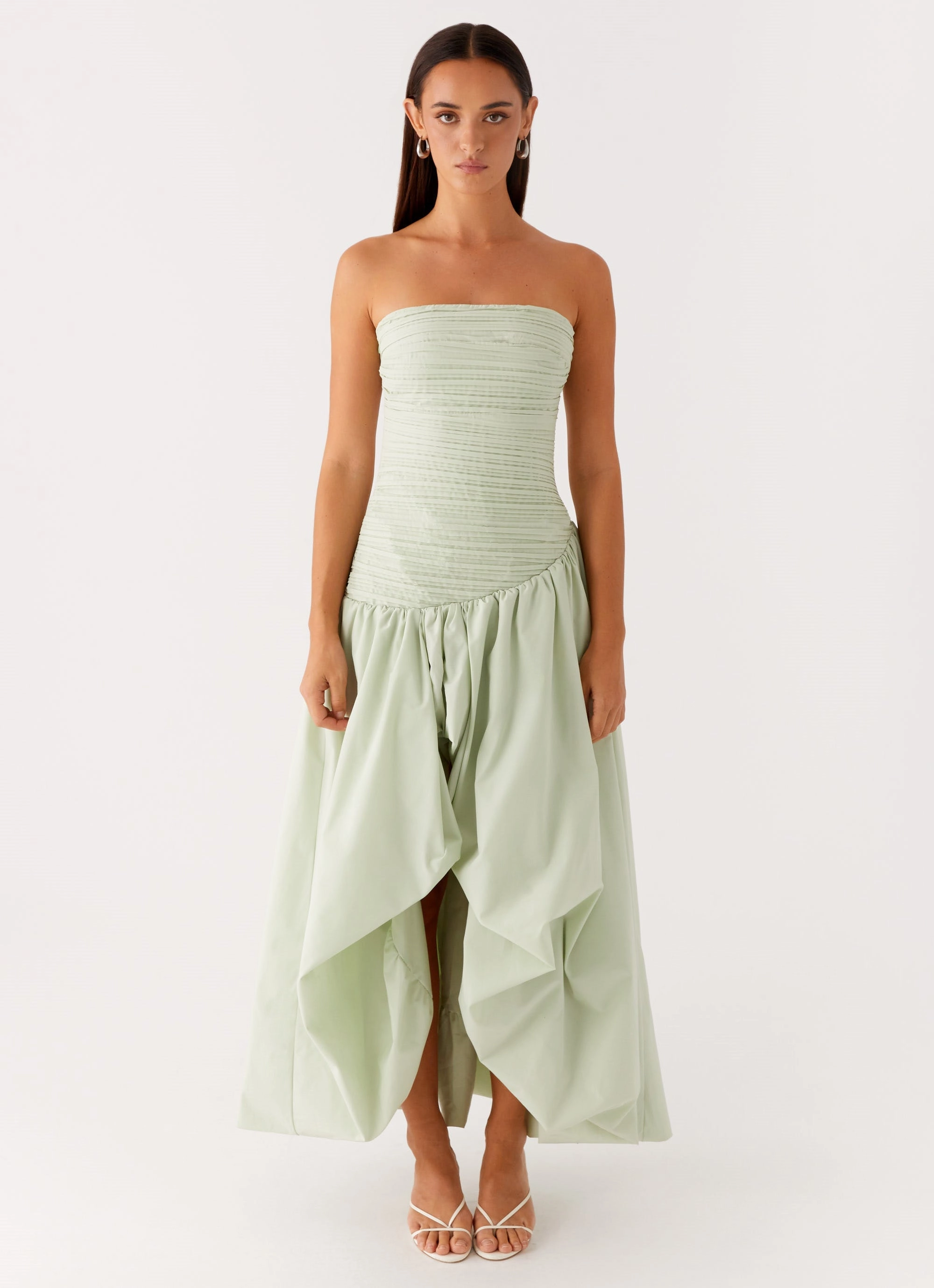 flattering appearance Misa Bubble Maxi Dress - Mint