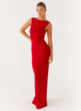 Missy Maxi Dress - Red Bright Accent