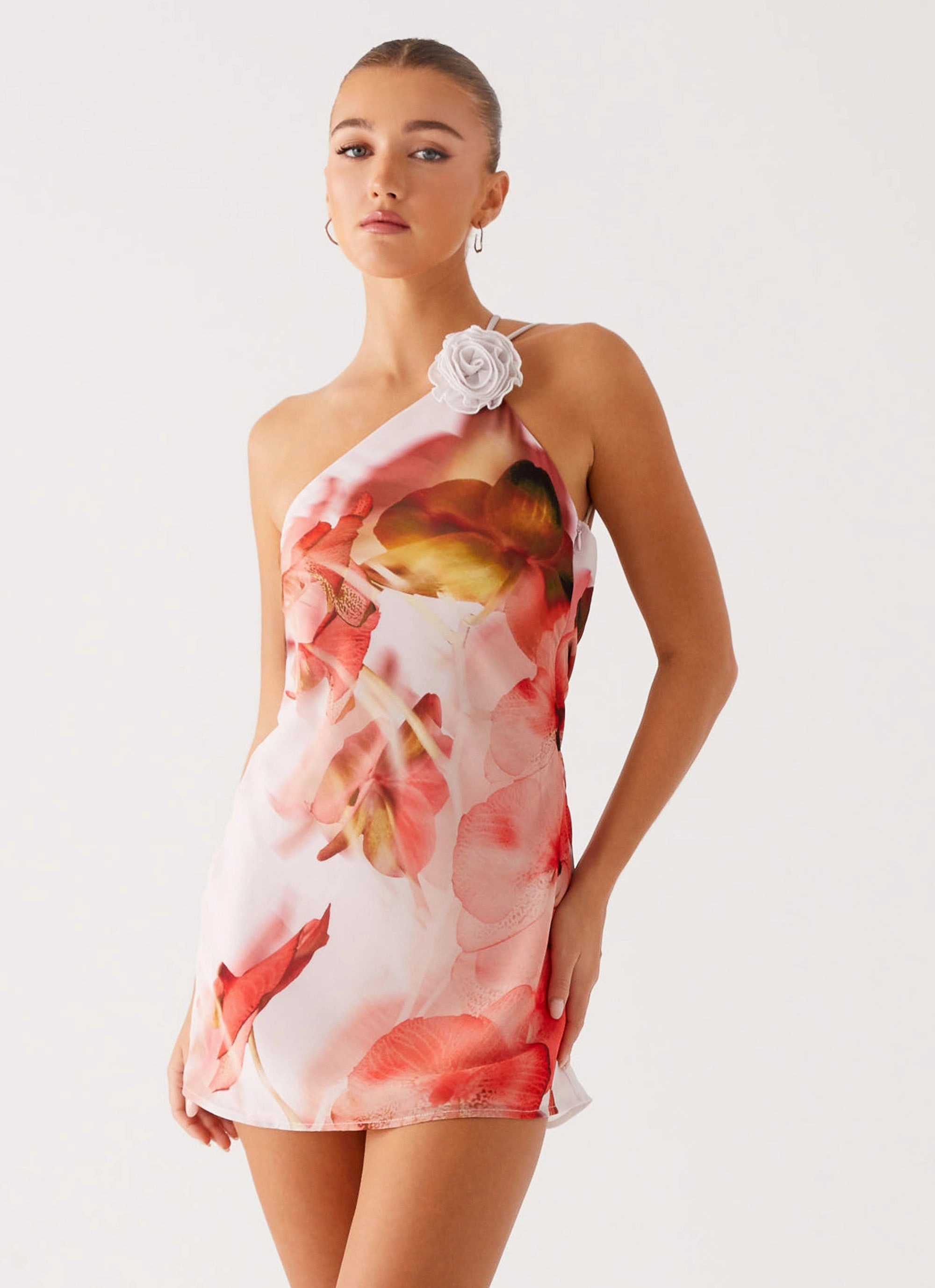 Kia Mini Dress - Peach Rose Trendy Fit Look Flexible Fabric