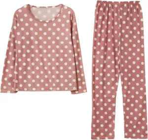 Sleepwear for Women Women Pajama Set Print Long Sleeve Cotton Tops Pants Trouser Sleepwear Pjs Pj Shorts Matching