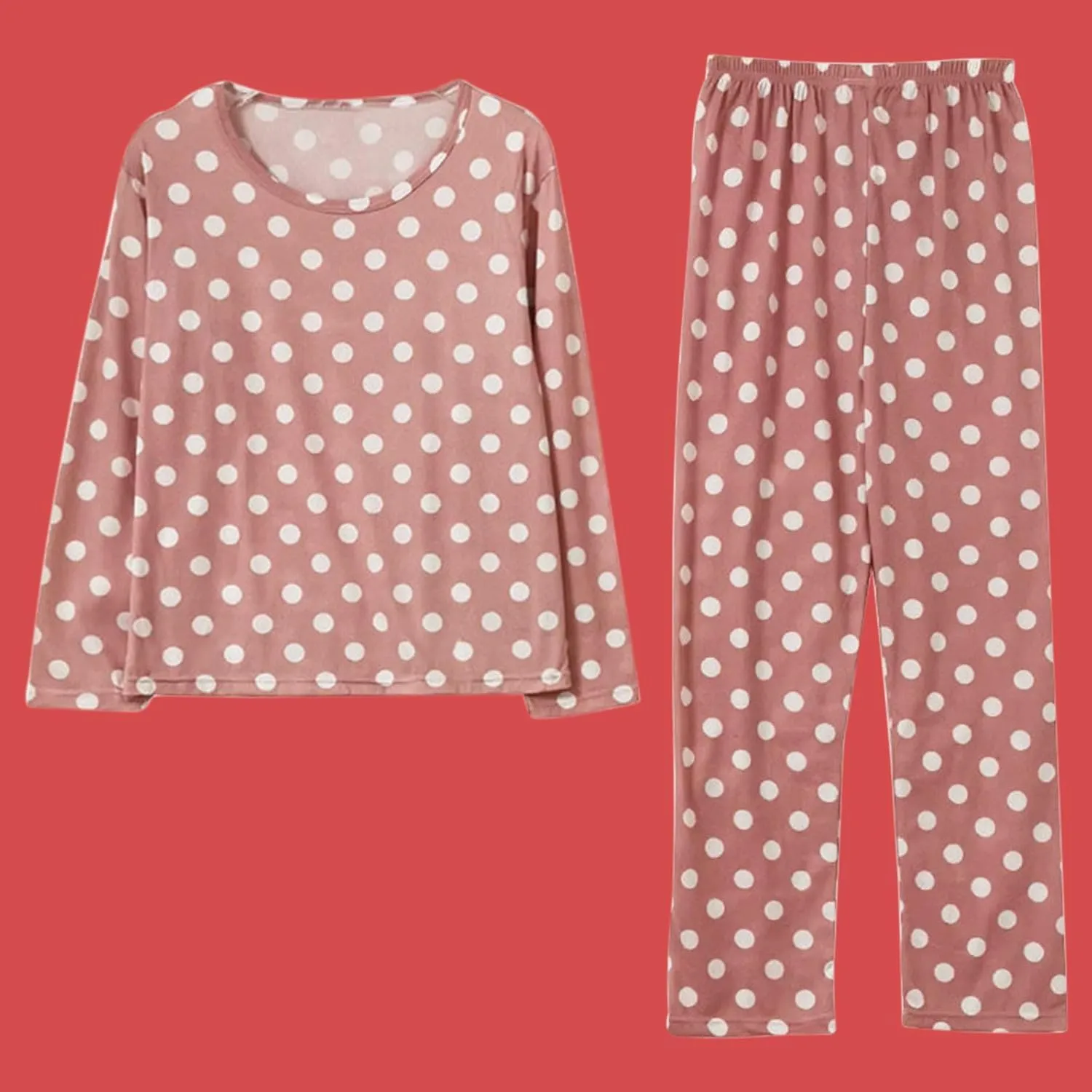 Sleepwear for Women Women Pajama Set Print Long Sleeve Cotton Tops Pants Trouser Sleepwear Pjs Pj Shorts Matching
