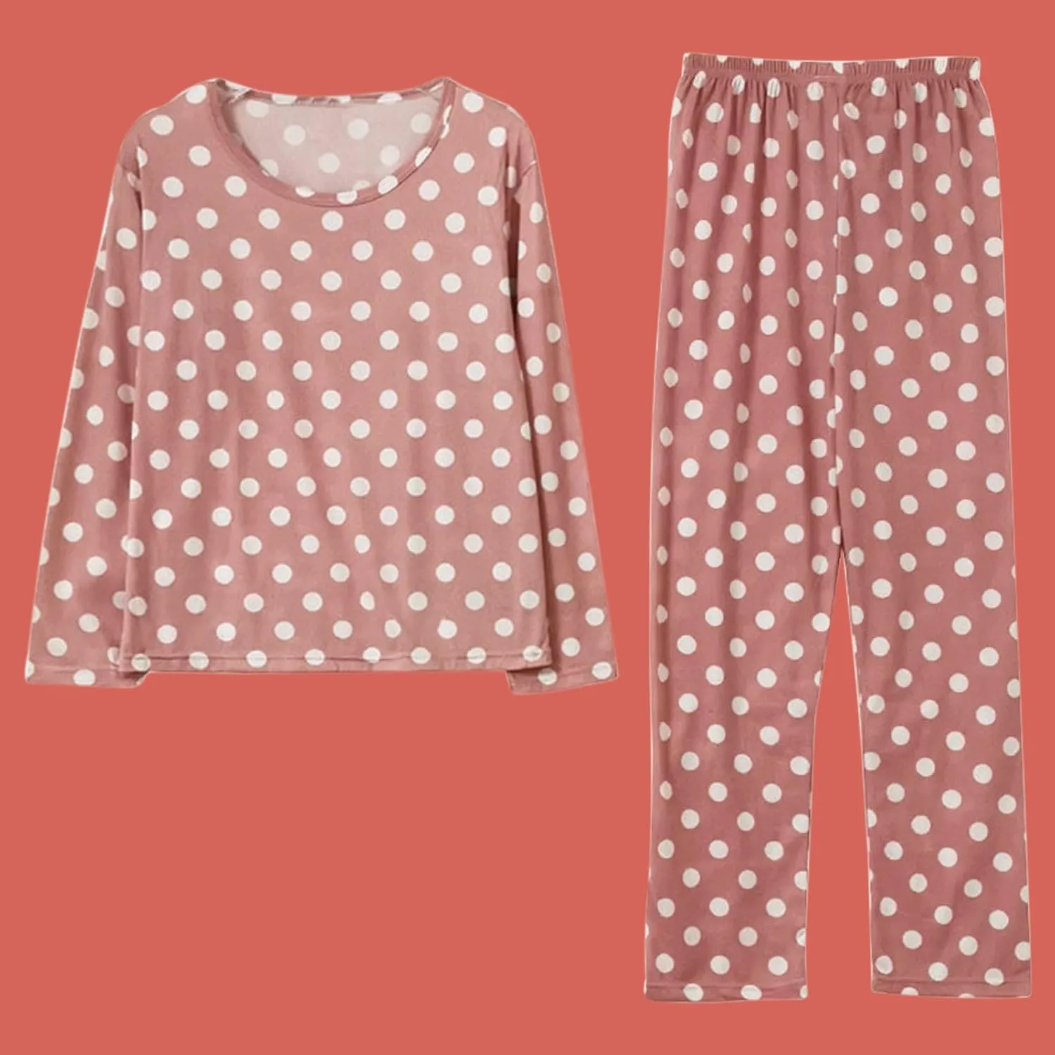 Sleepwear for Women Women Pajama Set Print Long Sleeve Cotton Tops Pants Trouser Sleepwear Pjs Pj Shorts Matching