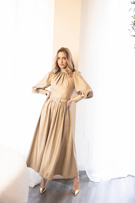 Shine Skin Tailored Piece Emmeline Gold Dress