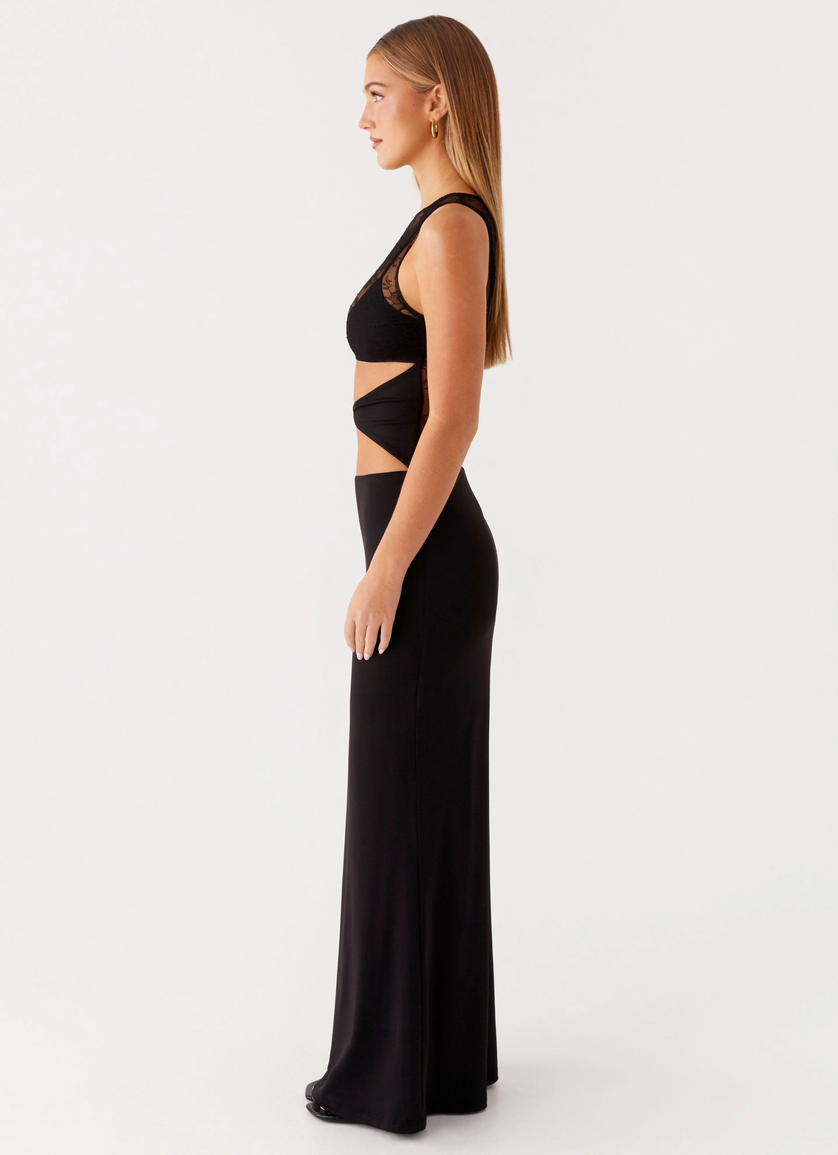 Dew Tone Imperial Maxi Dress - Black